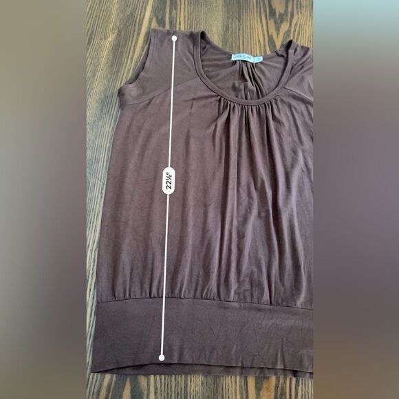 Lock & Love brown‎ Short sleeve Top XL rayon made in USA EUC - Picture 9 of 12